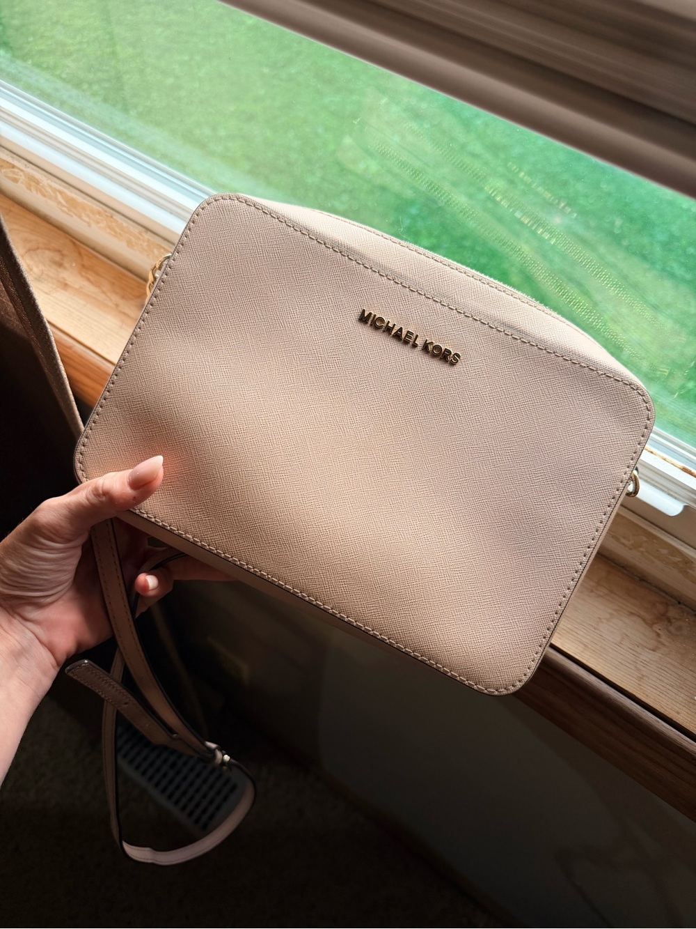 Michael Kors Blush Pink Leather Crossbody Bag